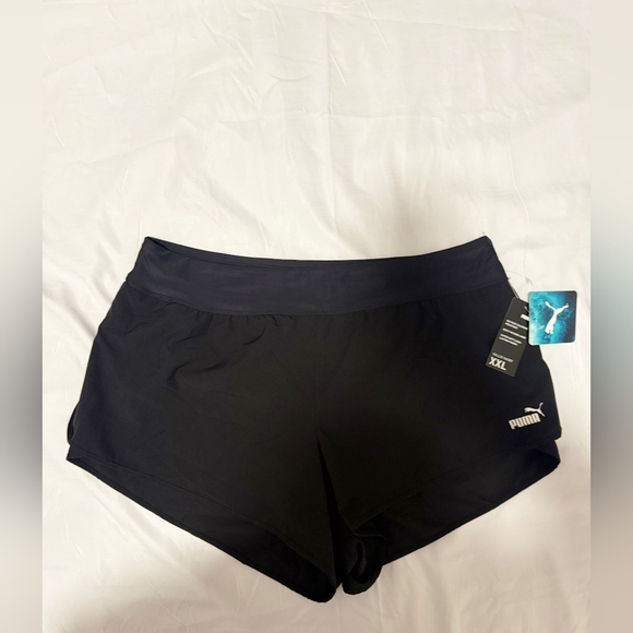 Puma Pants - NWT PUMA VOLLEY BALL BLACK SHORT BUILT IN SWIM LINER SIZE XXL